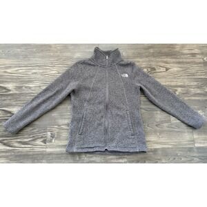 Women's The North Face Crescent Full-Zip Jacket Gray Medium Sweater Knit Fleece